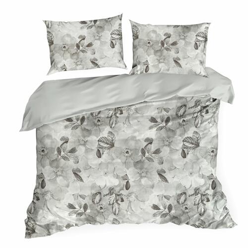 Obliečky na posteľ sprírodným vzorom zo saténovej bavlny - Nelly 3, prikrývka 160 x 200 cm + 2x vankúš 70 x 80 cm